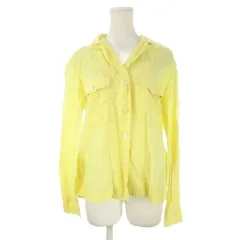 ジェイクルー J.CREW シャツ ブラウス 麻 リネン 00 黄 イエロー 長袖 開襟 フラップポケット /CK43 ■GY99