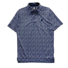 FootJoy FJ 半袖ポロシャツ ネイビー 花柄 XL FootJoy FJ 花柄 半袖 ポロシャツ ネイビー XL - メルカリ