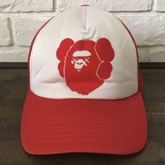 A BATHING APE x KAWS メッシュキャップ カモフラ - メルカリ