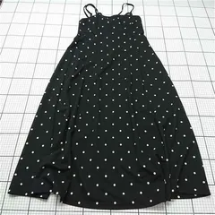 ◇ ⊂ モーメントプラス moment+ mt05006 ドット柄キャミワンピース ブラック系 M レディース E  【1512220020403】