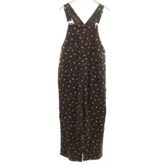 FREAK'S STORE フリークスストア 花柄 コーデュロイ オーバーオール F ブラウン レディース 古着