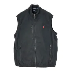 Polo by Ralph Lauren ポロ ラルフローレン フリースベスト ブラック(メンズ XL)中古 古着 X2806