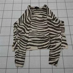 ◇ ⊇ ザラ ZARA ゼブラ柄カットソー Sサイズ レディース E  【1601070008492】