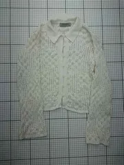 ◇ ⊂ ナノ・ユニバース nano・universe 6734122319 レース編みカーディガン ホワイト系 レディース E  【1601150001320】