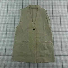 ◇ Θ ジーナシス JEANASIS ベージュ系 ベスト ジレ レディース Fサイズ E  【1601150001887】