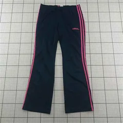 ◇ Θ アディダス adidas NEO LABEL ジャージパンツ ネイビー系 ピンクライン レディース M E  【1601150001726】