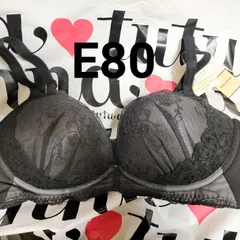 新品  タグ付  E80  チュチュアンナ ノンワイヤーブラ 365日キレイブラ  ブラック  定価 2860円