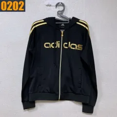 95 ADIDAS アディダス Y2K ゴールド ジップアップ ジャケット