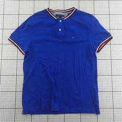 ◇ ⊂ トミー ヒルフィガー TOMMY HILFIGER カスタムフィット 半袖ポロシャツ ブルー系 メンズ S E  【1601150002167】