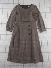 ◇ Θ クチュールブローチ Couture Brooch チェック柄ワンピース 38サイズ レディース E  【1601150001993】