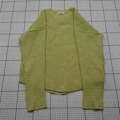 ◇ Θ ニコアンド niko and ... S221FE01T0 ワッフルニットトップス Fサイズ レディース E  【1601150002556】