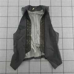 ◇ Θ ランゲージ Language スタッズデザインベスト グレー系 レディース E  【1601150002228】
