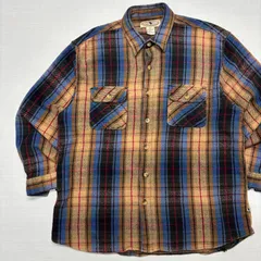 MOOSE CREEK ヘビーネルシャツ XXL ベージュ 青 チェック 肉厚 ビッグサイズ フランネルシャツ オーバーサイズ 古着 アメカジ グランジ 90s カートコバーン メンズ 長袖 厚手 ムースクリーク【2063ST】