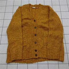 ◇ Θ ジャバ Java jv1020103 Vネックカーディガン Lサイズ マスタード系 レディース E  【1601150002754】