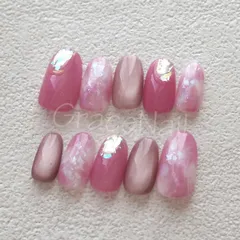 No.2236 現品販売！ネイルチップ　ピンク/ニュアンス/マグネット