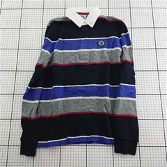 ◇ Θ ジェイプレス J.PRESS ラガーシャツ ボーダー 長袖 ポロシャツ 150 キッズ E  【1601150007704】