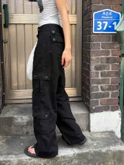 新品 s ローライズ カーゴパンツ ブラック