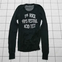 ◇ Θ マウジー moussy ロックプリント長袖ニット ブラック系 サイズ1 レディース E  【1601150008527】