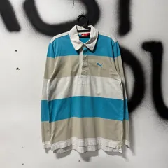 PUMA オールドスクール ストライプ ラグビー ピケ 長袖 Tシャツ