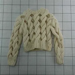 ◇ Θ エイチアンドエム H&M ウールブレンド ケーブル編みニットセーター XS レディース E  【1601150013309】