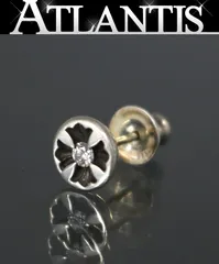CHROME HEARTS 新宿店 クロムハーツ ラウンド CHプラス スタッド ダイヤ ピアス シルバー SV925 30411
