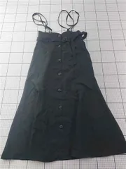 ◇ Θ ナイスクラップ NICE CLAUP サスペンダー付フレアジャンパースカート ブラック系 レディース E  【1601150032973】