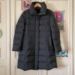 J.PRESS】ポリエステルハウンドトゥース ロング ダウンコート Sグレー