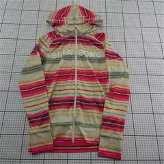 ◇ ⊂ ビラボン BILLABONG AH013-889 ボーダーラッシュパーカー Mサイズ レディース E  【1601150033222】