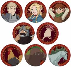 [중고] 배지 빈즈 전 8종 세트 [던전 밥 홀로그램 캔 배지(57mm) 01. 공식 일러스트]