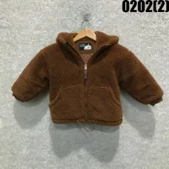 リミテドゥドゥ キッズ ボア フリース フード アウター ブラウン