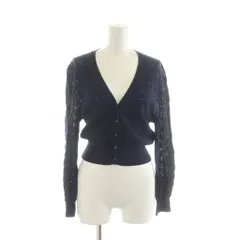 トゥービーバイアニエスベー To b. by agnes b. カーディガン 長袖 麻混 TU 紺 ネイビー レース /RR