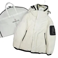 MONCLER モンクレール RICHET 21AW ダブル 2重フード　重ね着風 フード取り外し可能 ホワイト ダウンジャケット G20911A00093 メンズ M ポリエステル 中古