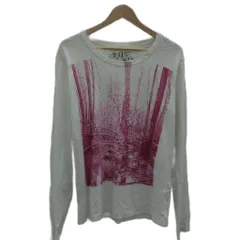 ディーゼル DIESEL Tシャツ カットソー M オフホワイト 長袖 ラウンドネック プリント /YS16 ■GY61