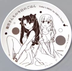 [중고] 접시·찻잔 [단품] 토오사카 린 & 마키리 벚꽃 오리지널 도기 둥근 접시 [코믹스 위궁 산치의 오늘의 밥 제3권 게이머즈 한정판] 동봉 특전
