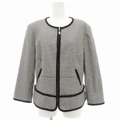 カルバンクライン CALVIN KLEIN ノーカラージャケット ギンガムチェック ブラック ホワイト /JS