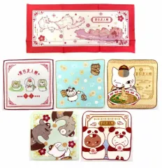 【中古】タオル・手ぬぐい 全6種セット 手ぬぐい・タオルアソート 「一番くじ 夏目友人帳 ニャンコ先生と飲茶のじかん」 F賞
