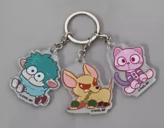 【中古】キーホルダー デクシープ(緑谷出久)＆バクドッグ(爆豪勝己)＆オチャネコ(麗日お茶子) アニマルシリーズ 3連アクリルキーホルダー 「僕のヒーローアカデミア」