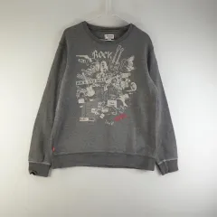 LEVI メンズM グレー グラフィックスウェット トレーナー L3252