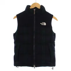 ノースフェイス パープルレーベル THE NORTH FACE PURPLE LABEL ダウンベスト ジャケット ジップアップ ロゴ チェック柄 ウール XS 緑 紺 ND2754N /BM
