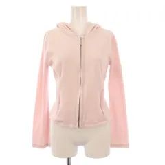 フォクシー FOXEY guRL ジップアップパーカー ジャケット アウター ショート丈 ストレッチ ベロア S ピンク /BB ■BMのサムネイル