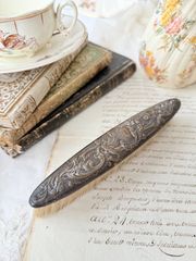 フランスアンティーク 真鍮製 オーバル トレイ 花柄装飾 ブロカント