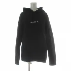 アニエスベー agnes b. アダムエロペ 20SS ロゴスウェットフーディーパーカー プルオーバー 長袖 S 黒 ブラック EX92SCT7 E20 /PP ■GY11