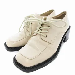 マウジー MOUSSY ダービーシューズ スクエアトゥ ヒール レースアップ レザー 23.5cm アイボリー /JS ■SHのサムネイル