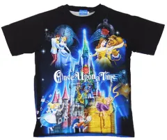 【中古】衣類 集合 Tシャツ ブラック Sサイズ 「ディズニー ワンス・アポン・ア・タイム」 東京ディズニーランド限定