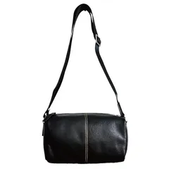 【新着商品】[BASIC AGAIN] ショルダーバッグ メンズ 本革 牛革 立体スクエアフォルム 軽量 大容量 型崩れしにくい 通勤 通学 ジム 旅行 斜めがけ ビジネス カジュアル かっこいい 大人 ブラック