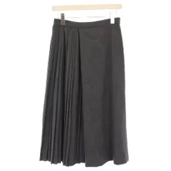 セオリー Theory プリーツスカート フレア ミモレ ロング ワンカラー 2 グレー タグ付き /BB