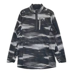 OAKLEY】オークリー スカル ハーフジップ 長袖シャツ 総柄 モック