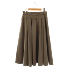 エムズグレイシー M'S GRACY ベルト付フレアスカート ロング フレア 38 茶 /NR ■OS