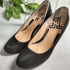 【良品】LANVIN  enBleu/ランバン オン ブルー/スエードパンプス/ブラック/黒/22.5cm