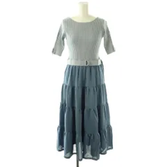 ジャスグリッティー JUSGLITTY ドッキングワンピース ロング 半袖 1 ライトブルー /HK ■OS